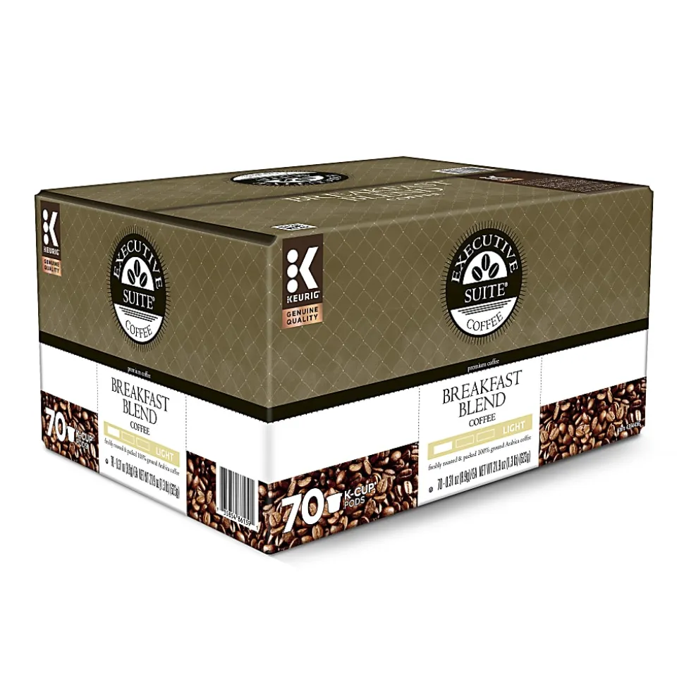Executive Suite® Coffee Single-Serve Coffee K-Cup® Pods, Breakfast Blend, Carton Of 70