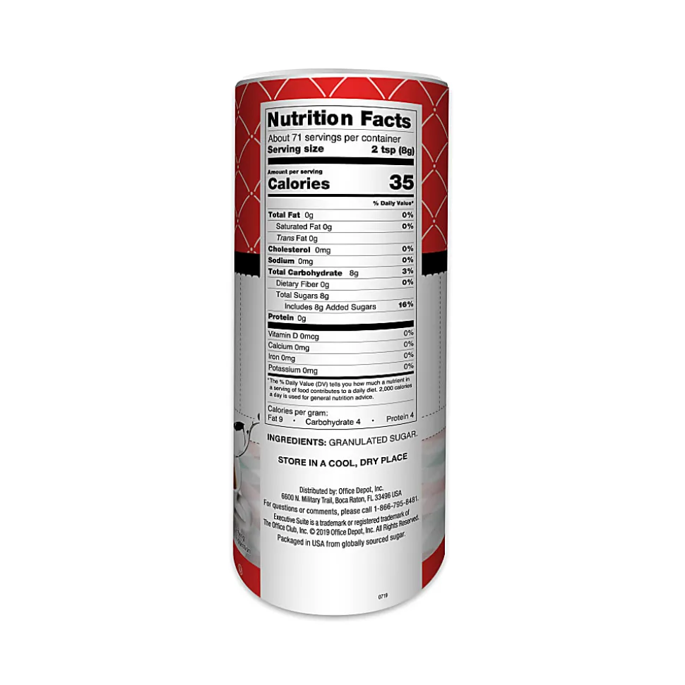 Executive Suite Pure Sugar, 20 Oz Canister, 3 Per Pack, Case Of 8 Packs (24 in Total)