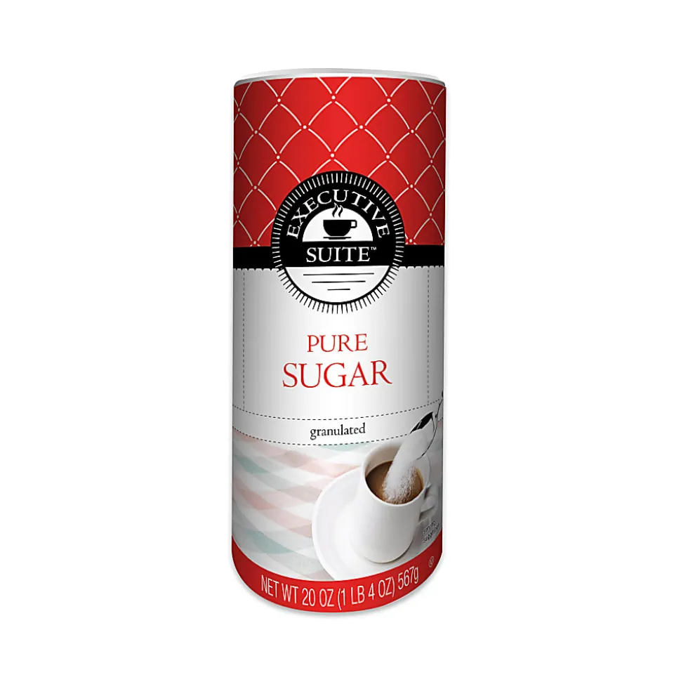 Executive Suite Pure Sugar, 20 Oz Canister, 3 Per Pack, Case Of 8 Packs (24 in Total)