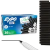 EXPO Dry Erase Markers, Low Odor Ink, Black, Ultra Fine Tip, 36 Count