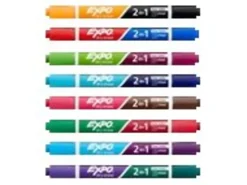 EXPO® 2-in-1 Double-Sided Dry Erase Markers, Pack Of 8