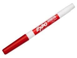 EXPO® Low-Odor Dry-Erase Markers, Fine Point, Red, Pack Of 12