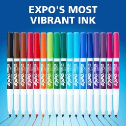 EXPO® Low-Odor Dry-Erase Markers, Fine Point, Black, Pack Of 4
