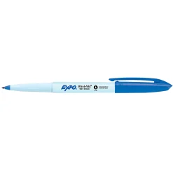 EXPO® Wet-Erase Ultra Fine-Tip Markers, Blue, Box Of 12
