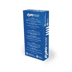 EXPO® Wet-Erase Ultra Fine-Tip Markers, Blue, Box Of 12