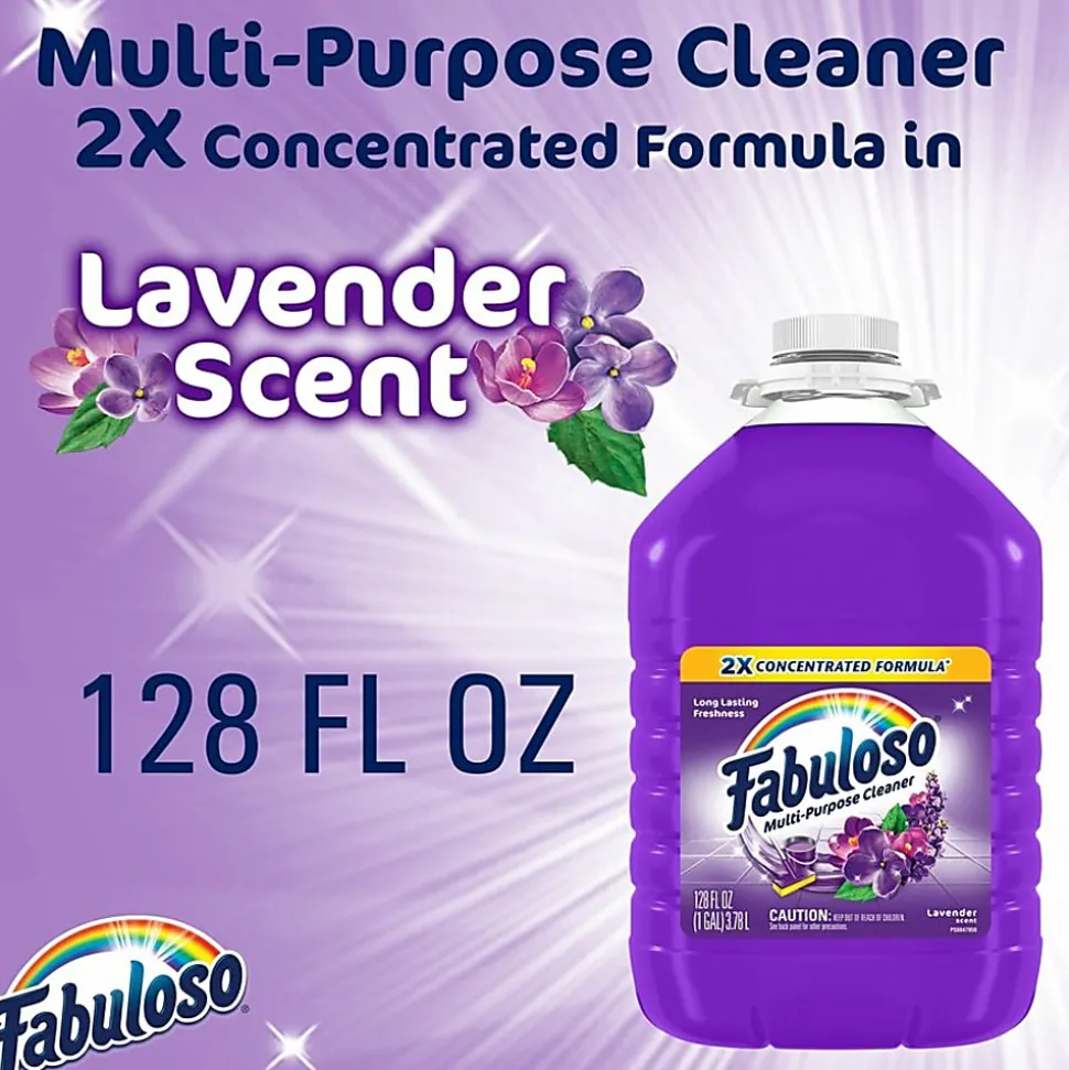 Fabuloso Multi-Purpose Cleaner, 128 Oz, Lavender Scent, Total Qty 4