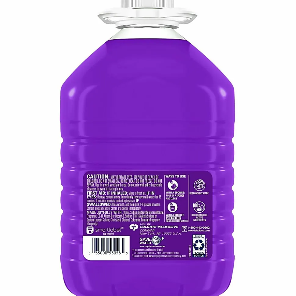 Fabuloso Multi-Purpose Cleaner, 128 Oz, Lavender Scent, Total Qty 4