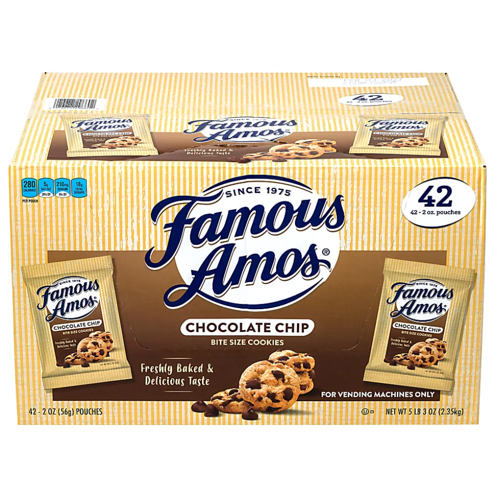 Famous Amos Chocolate Chip Cookies, 2-Oz Bag, Pack Of 42