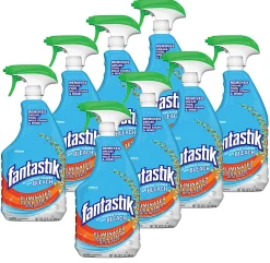 Fantastik® All-Purpose Cleaner With Bleach Spray, Fresh Clean Scent, 32 Oz Bottle, Clear, Case Of 8
