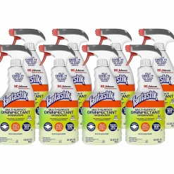 fantastik® Multisurface Disinfectant Degreaser Spray - 32 fl oz (1 quart) - Fresh Scent - Disinfectant, Easy to Use, Rinse-free - Green - 8 / Carton