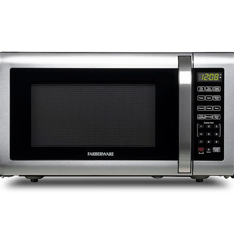 Farberware Professional 1.6 Cu. Ft. Microwave Oven, Silver/Black