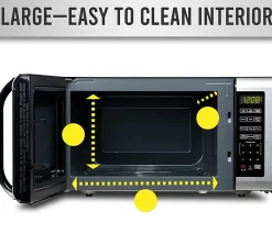 Farberware Professional 1.6 Cu. Ft. Microwave Oven, Silver/Black