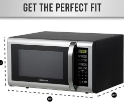 Farberware Professional 1.6 Cu. Ft. Microwave Oven, Silver/Black