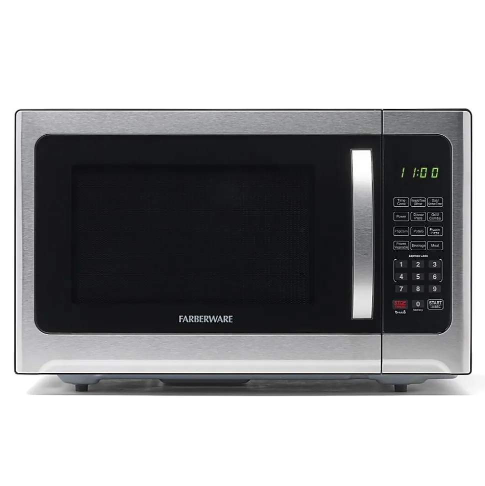 Farberware Professional Microwave And Grill Oven, 1.2 Cu. Ft., Silver