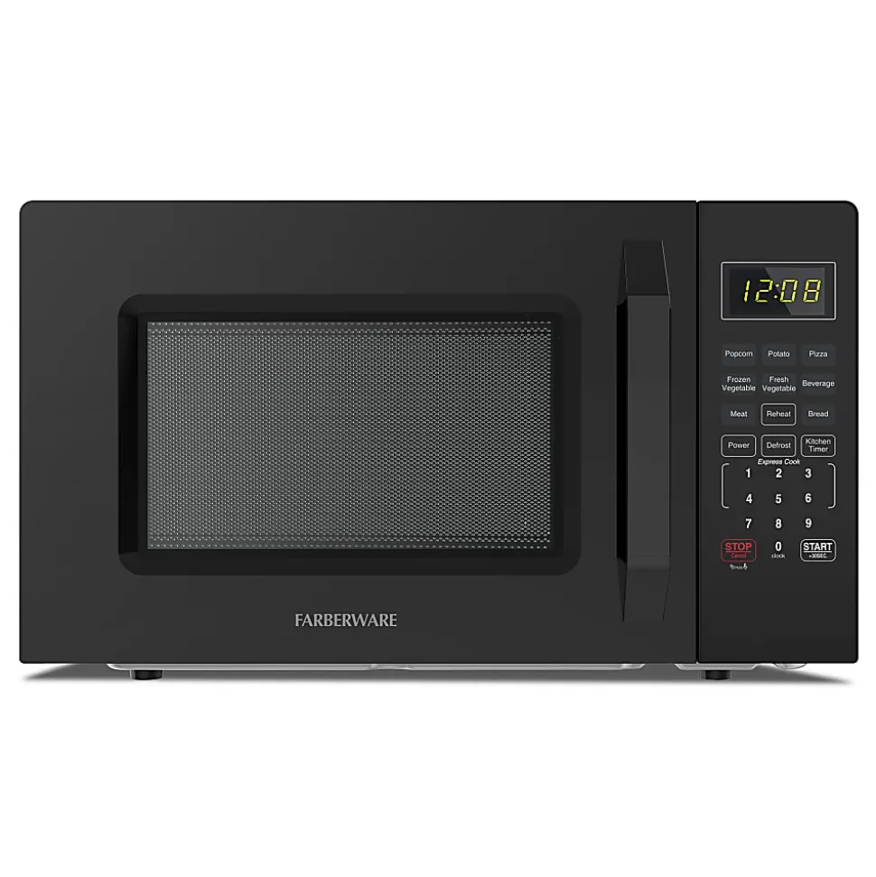 Farberware 1000W Compact Countertop Microwave Oven, 1.1 Cu. Ft., Black, Total Qty 1