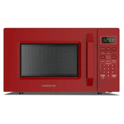 Farberware 1000W Compact Countertop Microwave Oven, 1.1 Cu. Ft., Red, Total Qty 1