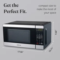 Farberware 700W Compact Microwave Oven, 0.7 Cu. Ft., Silver, Total Qty 1