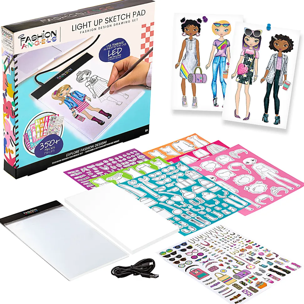 Fashion Angels Fashion Design Light Up Sketch Pad Craft Kit