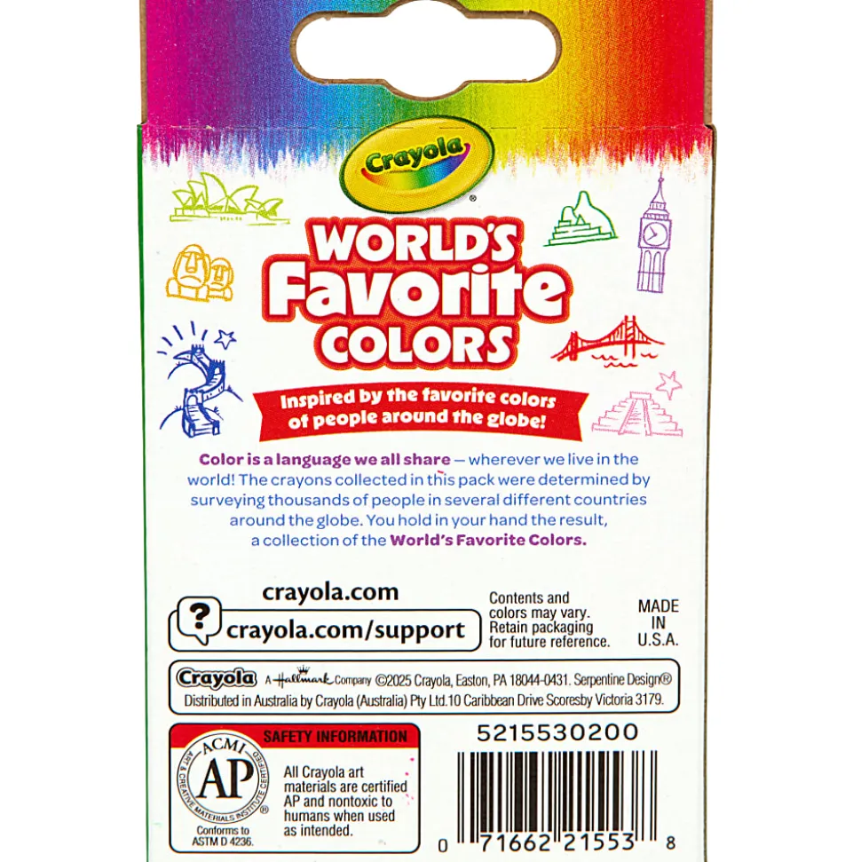 Features the top 8 of the World's Favorite Colors!