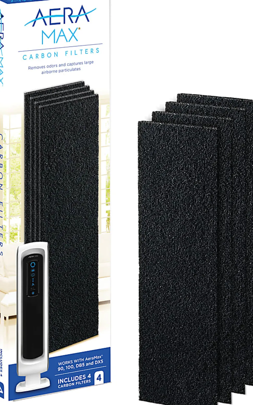 Fellowes® AeraMax Carbon Filters, 4-7/16" x 16-7/16", Pack Of 16 Filters