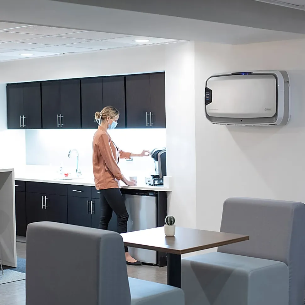 Fellowes AeraMax Pro AM4 PC Air Purifier, Hardwired Wall Mount, H13 True HEPA Filtration, PureView, 650-1100 sq ft