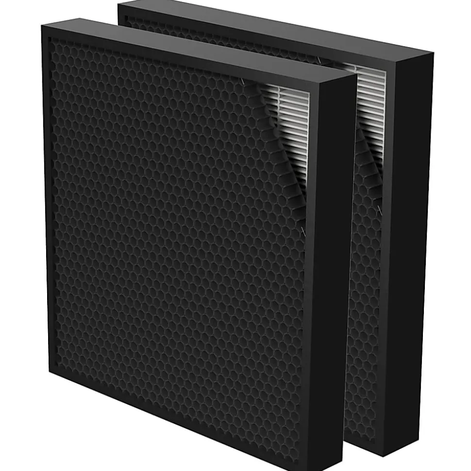Fellowes AeraMax PRO Hybrid 2" Antimicrobial Filter, For AeraMax Pro Air Purifiers, Pack Of 2