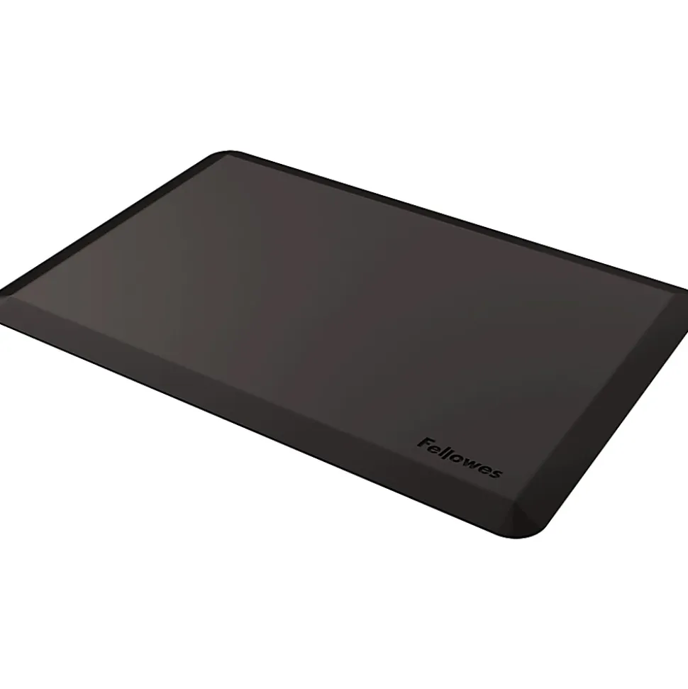 Fellowes® Anti-Fatigue Wellness Floor Mat, Rectangular, 36" x 24", Black