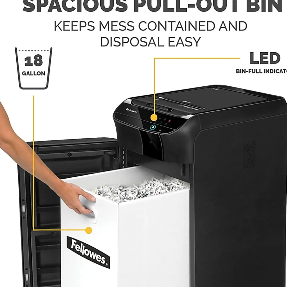 Fellowes® AutoMax™ 350C 350 Sheet Cross-Cut Shredder, 4964001