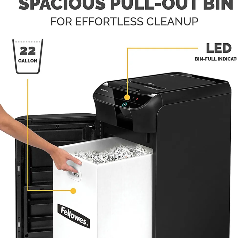 Fellowes® AutoMax 550C 550 Sheet Cross-Cut Shredder, 4963001