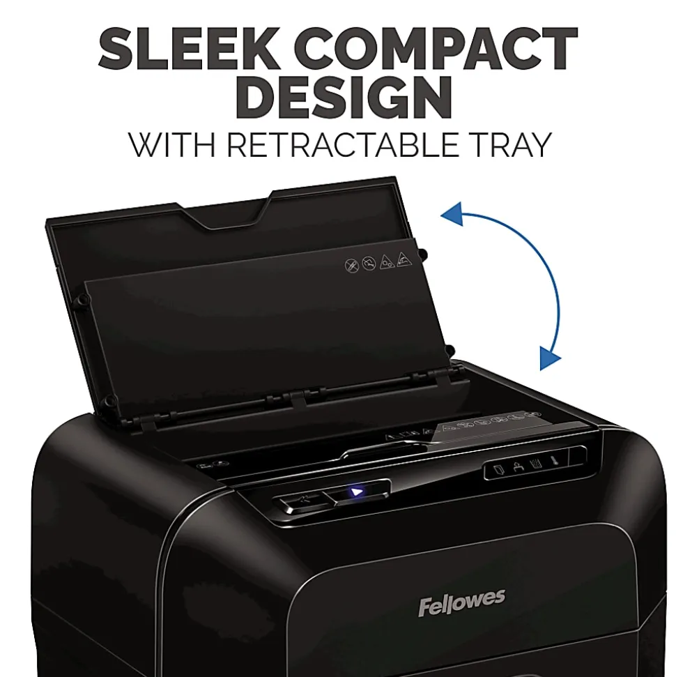 Fellowes® AutoMax 100MA 100-Sheet Auto Feed Micro-Cut Shredder, Black, 4704001