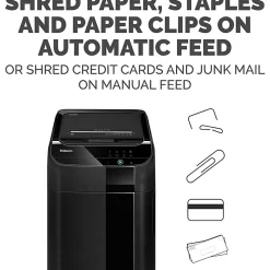 Fellowes® AutoMax™ 600M Auto Feed Micro-Cut 600 Sheet Shredder, Black