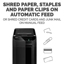 Fellowes® AutoMax™ 600M Auto Feed Micro-Cut 600 Sheet Shredder, Black