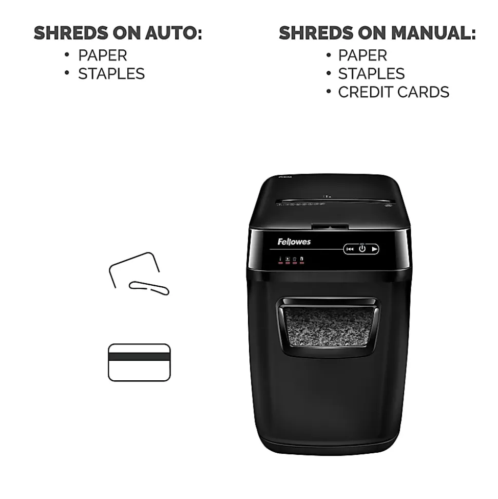 Fellowes® AutoMax 200M 200 Sheet Micro-Cut Shredder, 4656201