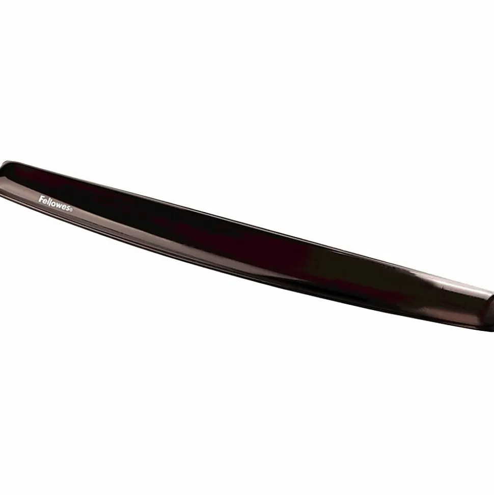 Fellowes® Crystal™ Gel Keyboard Wrist Rest - Black (9112201) - 0.63" x 2.31" x 18.56" Dimension - Black - Gel - Stain Resistant - 1 Pack