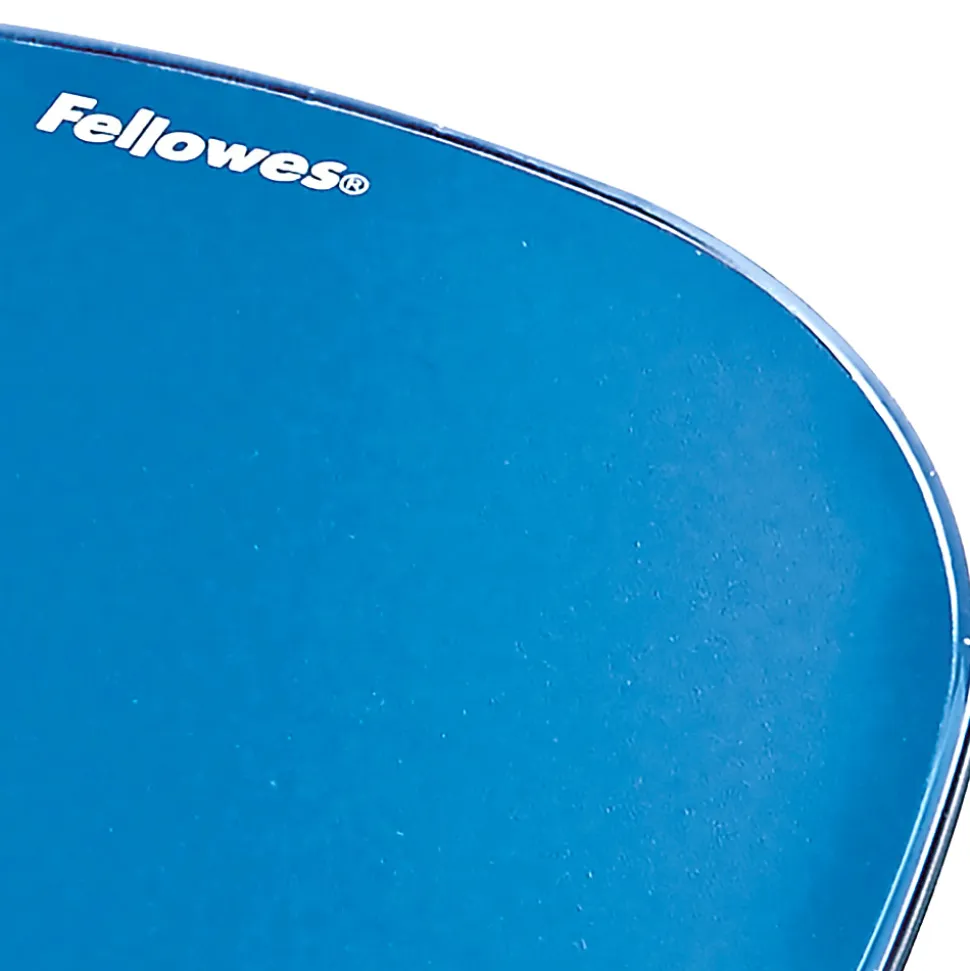 Fellowes® Gel Crystals Mouse Pad With Wrist Rest, 1"H x 7.94"W x 9.25"D, Blue