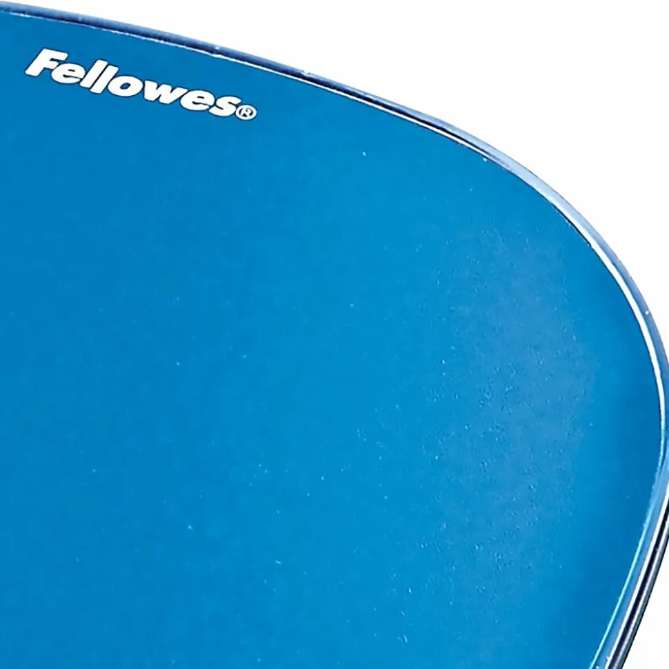 Fellowes® Gel Crystals Mouse Pad With Wrist Rest, 1"H x 7.94"W x 9.25"D, Blue