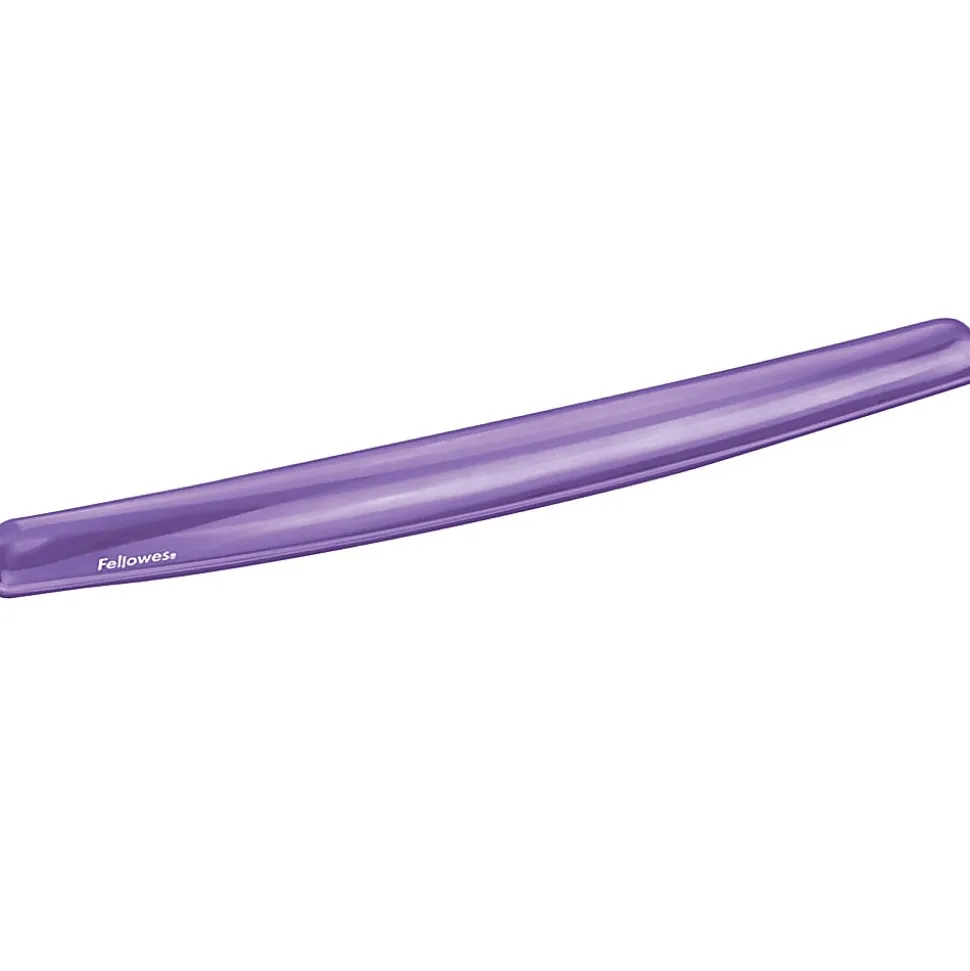 Fellowes® Gel Crystals Wrist Rest, 1"H x 19.31"W x 2.31"D, Purple