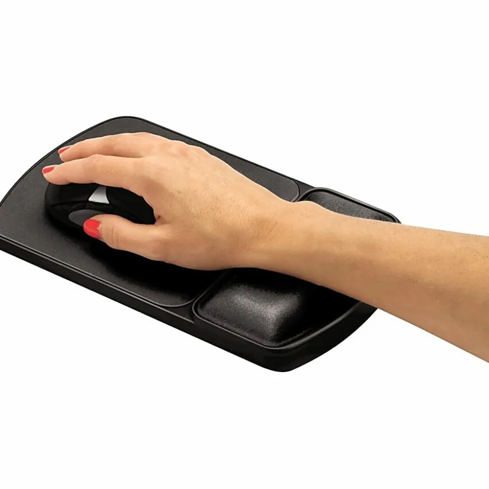Fellowes® Gel Wrist Rest/Mouse Pad, Graphite