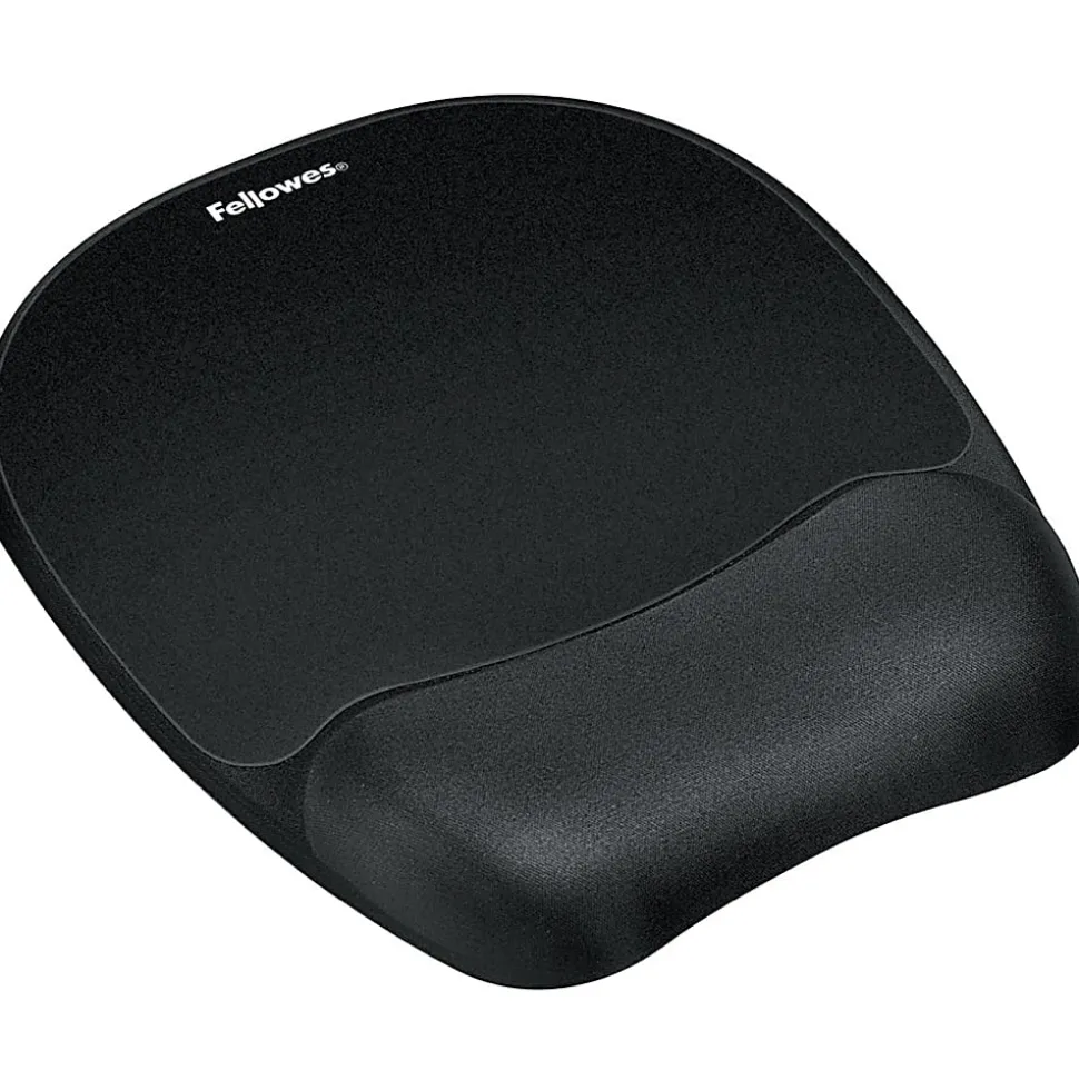 Fellowes® Gel Wrist Rest/Mouse Pad, Fabric, Black