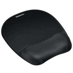 Fellowes® Gel Wrist Rest/Mouse Pad, Fabric, Black