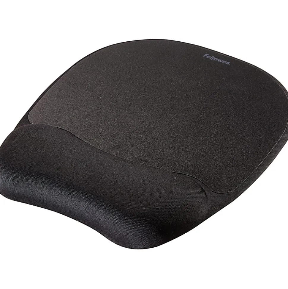 Fellowes® Gel Wrist Rest/Mouse Pad, Fabric, Black