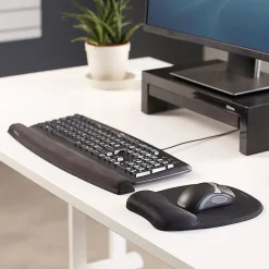 Fellowes® Gel Wrist Rest/Mouse Pad, Fabric, Black