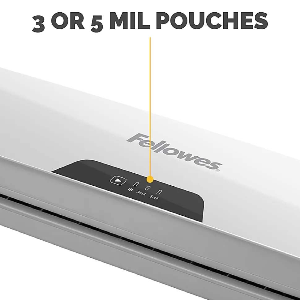 Fellowes® Halo™ 125 Thermal Laminator With 25 ImageLast Pouches, 12-1/2" Width, White