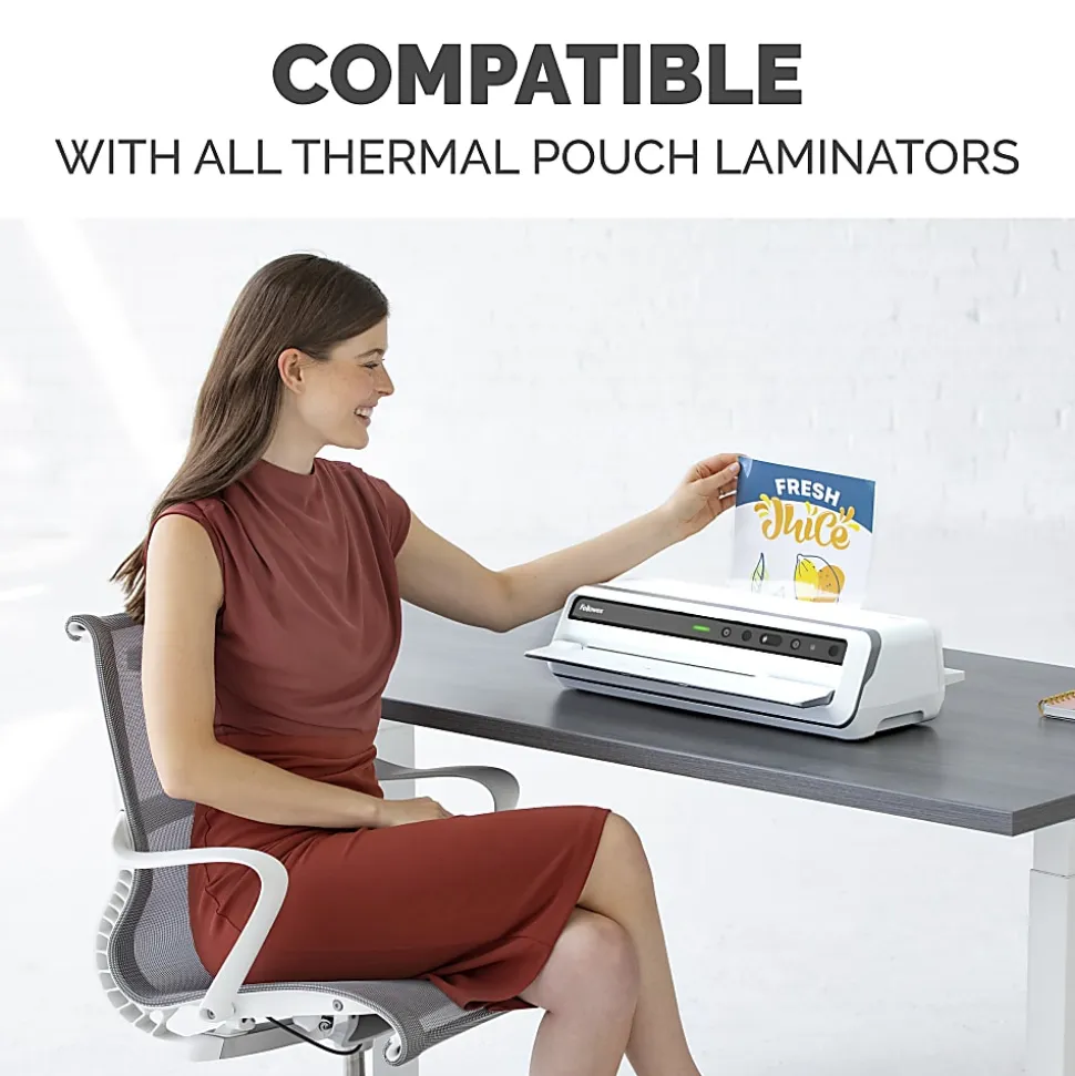 Fellowes® ImageLast Laminating Pouches, UV Protection, Glossy, 3 Mil, Letter, Pack of 100