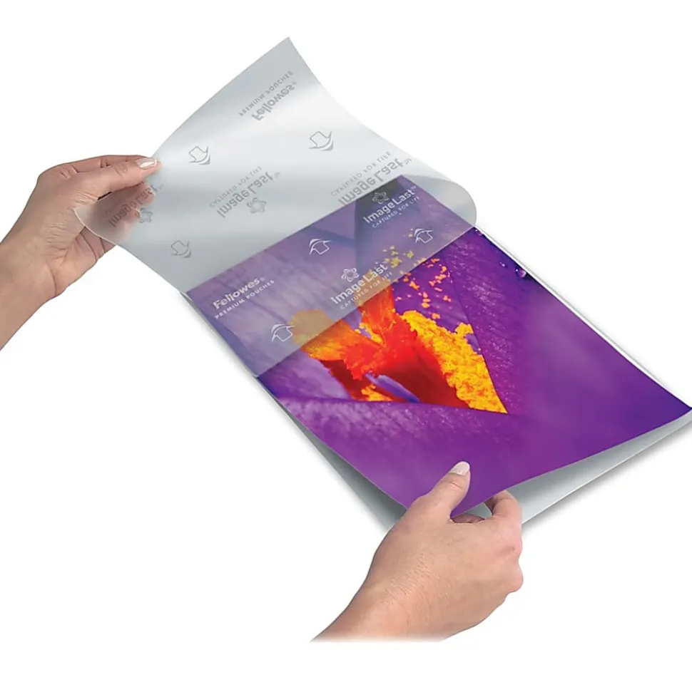 Fellowes® ImageLast Laminating Pouches, UV Protection, Glossy, 3 Mil, Letter, Pack of 100