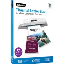 Fellowes® ImageLast Premium UV Thermal Laminating Pouches, Letter Size, 5 Mil, 9