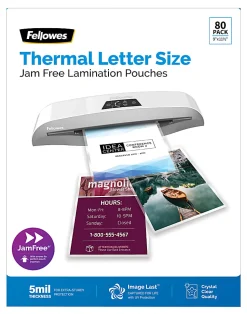 Fellowes® ImageLast Premium UV Thermal Laminating Pouches, Letter Size, 5 Mil, 9