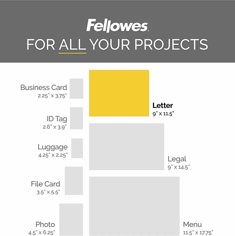 Fellowes® ImageLast™ Thermal Laminating Pouches, Letter, 9 1/2" x 11", 3 mil, Clear, Pack Of 200