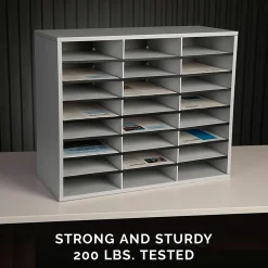 Fellowes® Literature Organizer, 24 Compartments, 23 7/16