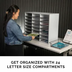 Fellowes® Literature Organizer, 24 Compartments, 23 7/16